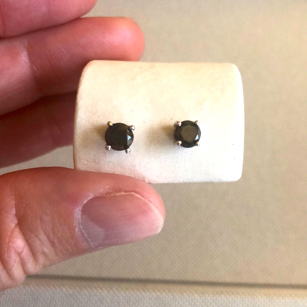 Black diamond studs
